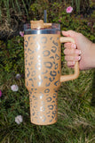 BH05522-18, Apricot Leopard Spotted 304 Stainless Double Insulated Cup 40oz