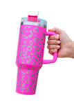 BH05522-6, Rose Leopard Spotted 304 Stainless Double Insulated Cup 40oz