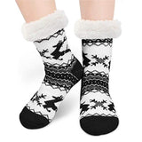 Below Knee Reindeer Snowflake Fluffy Socks