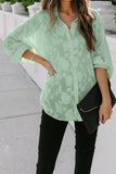 Collared Neck Floral Textured Sheer Blouse