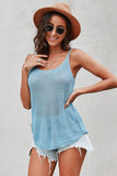 Women's Round Neck Color Block Sleeveless Top Knit Camisole Top