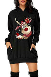 Womens Xmas Dress Reindeer Christmas Day Outfit