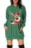 Womens Xmas Dress Reindeer Christmas Day Outfit