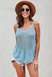 Women's Round Neck Color Block Sleeveless Top Knit Camisole Top