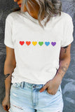 Heart Shape Letter Print Graphic Tee