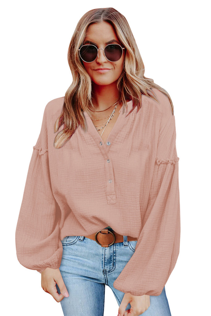 Pink Button Up Blouse