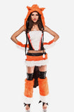 Womens Sexy Orange Cheshire Halloween Fox Costume