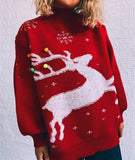 Red Christmas Sweater Holiday Reindeer Jumper