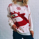 Red Christmas Sweater Holiday Reindeer Jumper