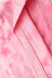 Scoop Neck Tie Dye Sleeveless Mini Dress Pink