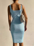 Sexy Deep V Neck Hollow Out Twist Bodycon dress
