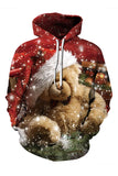 Plus Size Teddy Bear Funny Christmas Hoodie Camel