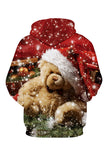 Plus Size Teddy Bear Funny Christmas Hoodie Camel