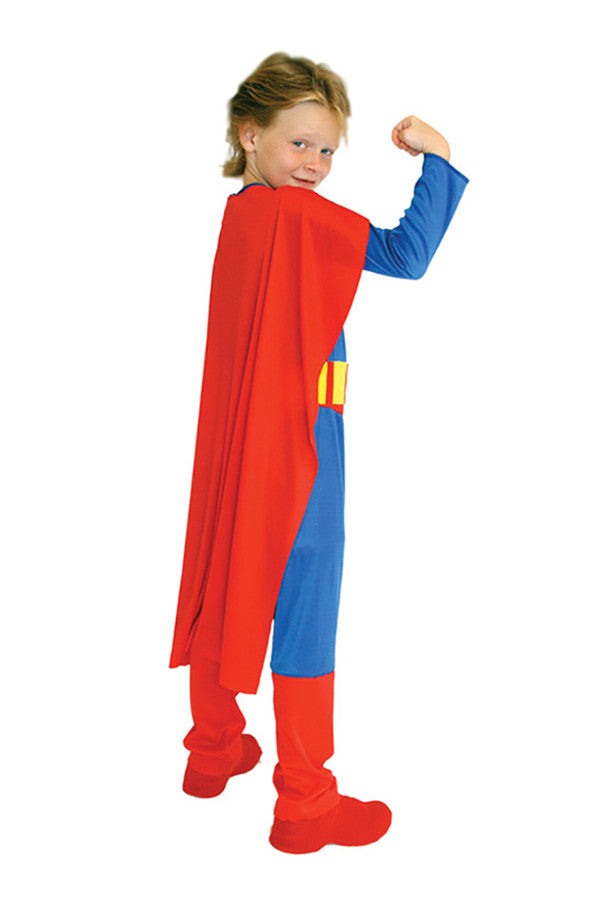 Halloween Cosplay Superhero Superman Kids Costume For Boys Red