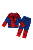 Crew Neck Long Sleeve Spider-Man Halloween Kids Boys Pajama Dark Red