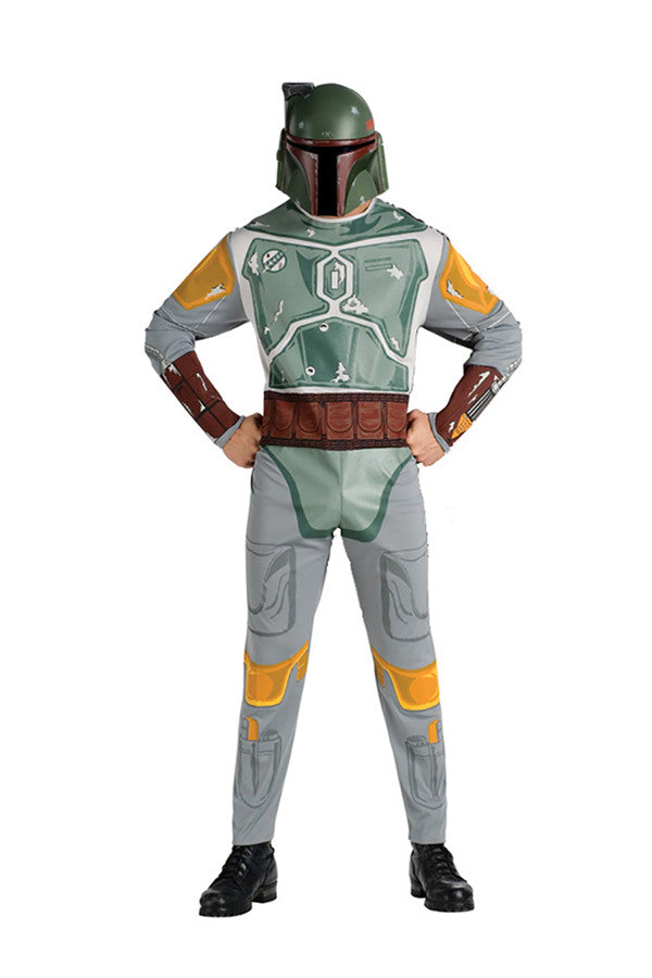 Star Wars Boba Fett Mens Costume For Halloween Party Wear Green
