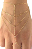 Gold Trendy Womens Tiered Fringe Bracelet