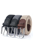 Elastic Belt for Men and Women Canvas Stretch Woven Braided Belt