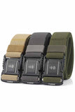 Nylon Web Military Tactical Belts for Men with Quick-Release Metal Buckle