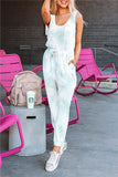 Women's Tie Dye Two Piece Outfit Tank Top With Sweatpants