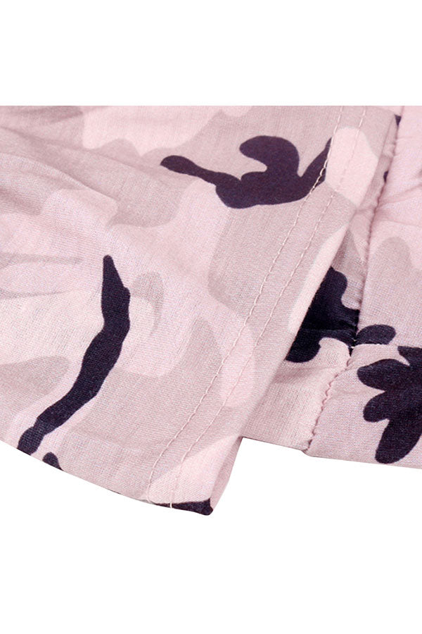Women's Sleeveless Camouflage Print Harem Jumpsuit