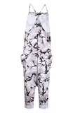 Spaghetti Straps Camouflage Print Jumpsuit With Pocket