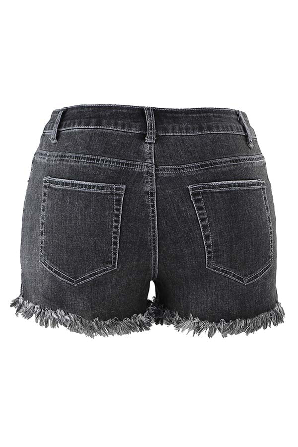 Denim Shorts For Women Mid Rise Distressed Jeans Shorts