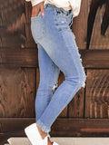 Womens Ripped Jeans Distressed Denim Pants