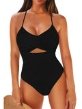 Womens Bathing Suit Halter Tummy Control One Piece Swimsuits