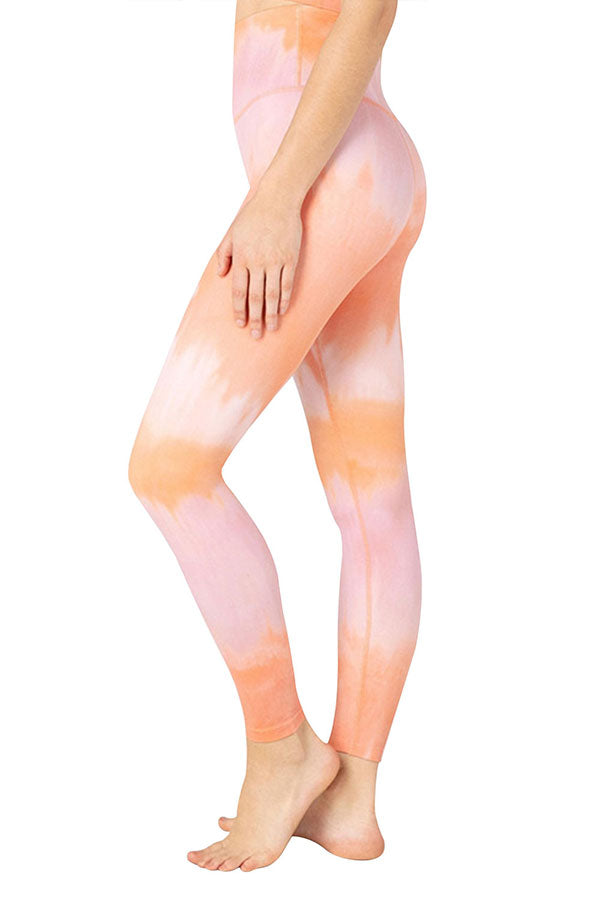 Women's High Waisted Tie Dye Leggings Pink