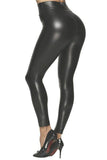 Plus Size Faux Leather High Waisted Black