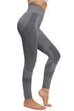 High Waisted Color Block Active Leggings Gray