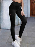 Sports Solid Women High Waisted Leggings