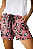 Plus Size Women's Cute Leopard Print Casual Summer Pajama Shorts
