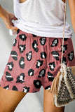 Plus Size Women's Cute Leopard Print Casual Summer Pajama Shorts