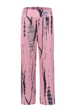 High Waisted Tie Dye Print Wide Leg Pants For Women