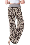 Women Leopard Print Stretch High Waisted Lounge Pants