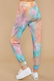 High Waisted Drawstring Tie Dye Sweatpants For Women