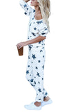 Women's Casual Star Print Long Sleeve Pajama Set
