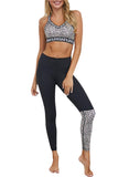Women's 2 Piece Workout Set Leopard Print Bra And Leggings Yoga Outfit