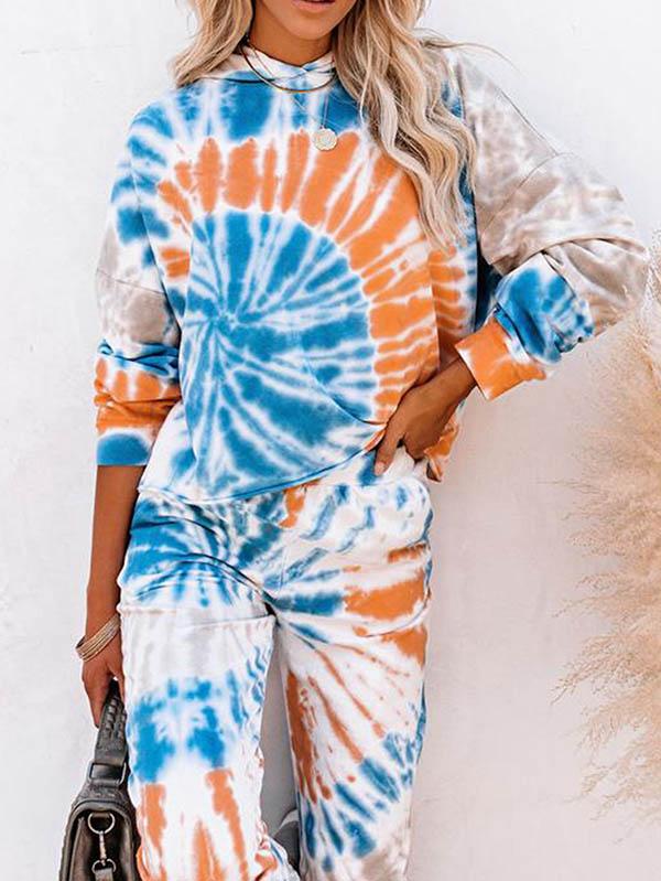 Tie Dye Tracksuit Womens Pullover & Jogger Set