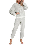 Winter Warm Hoodie And Jogger Sweatpants Pajamas For Women