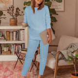 Pullover Top And Long Pants Loungewear Set