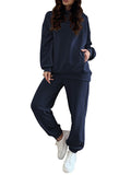 Womens Oversized Two Piece Set Hoodie Jogger Pants