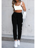 Womens Two Piece Outfit Crop Top Jogger Sweatpants