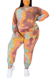 Three Piece Tie Dye Homewear Lace Up Back With Mask