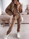 Two Piece Hooded Baggy Clothes For Women
