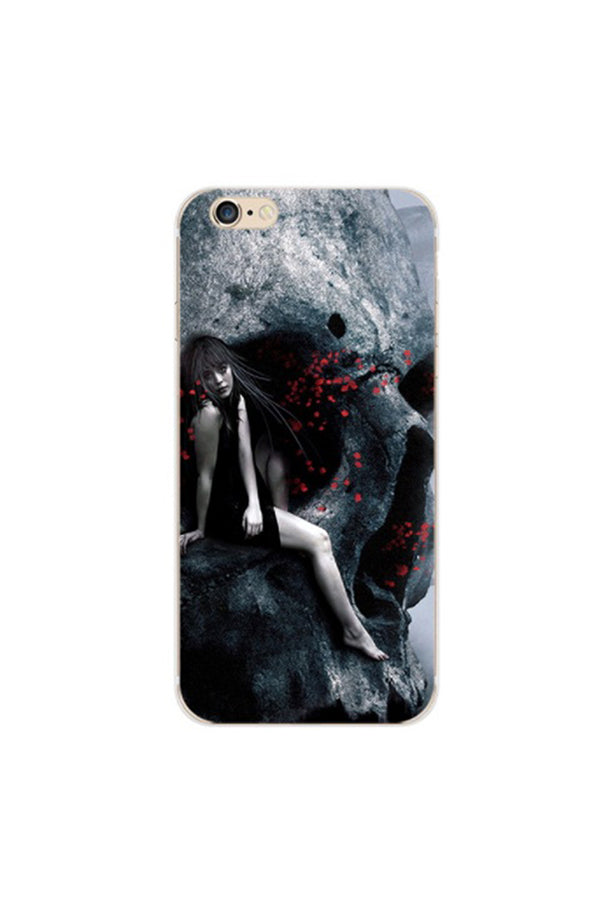 Scary Halloween Gift Zombie Pattern Soft Case For iPhone Gray