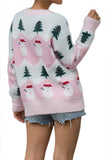 Sweet Christmas Snowman Pullover Sweater Pink