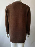 Surplice Neck Long Sleeve Plain Sweater